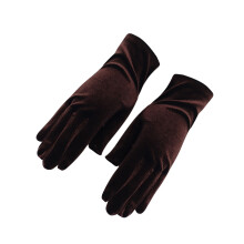 Gants d'hiver doublés polaire pour femmes, taille unique (couleur café)