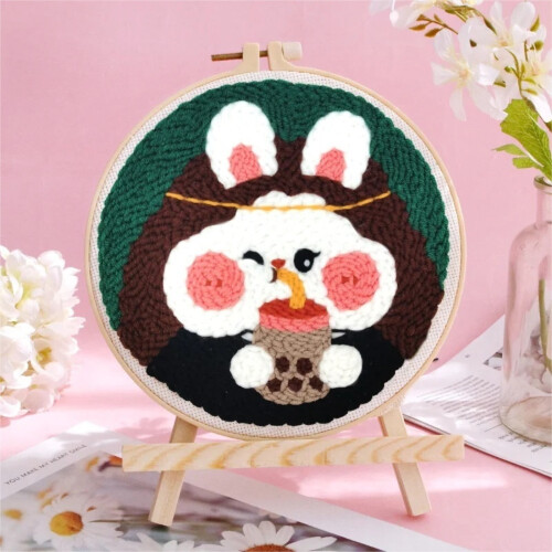 Punch Needle Embroidery Starter Kit 20x20 cm