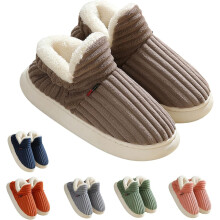 Botines tipo pantufla para hombre y mujer, sandalias de invierno suaves, cálidas y de suela gruesa con textura de nube y suela antideslizante para