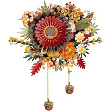 Dried Flower Bouquet Building Sets Home Decor for Adults Compatible with Lego