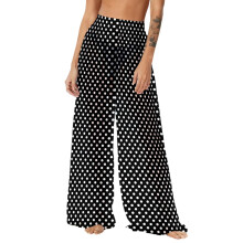 Women's Bohemian Chiffon Beach Pants Lightweight Wide Leg