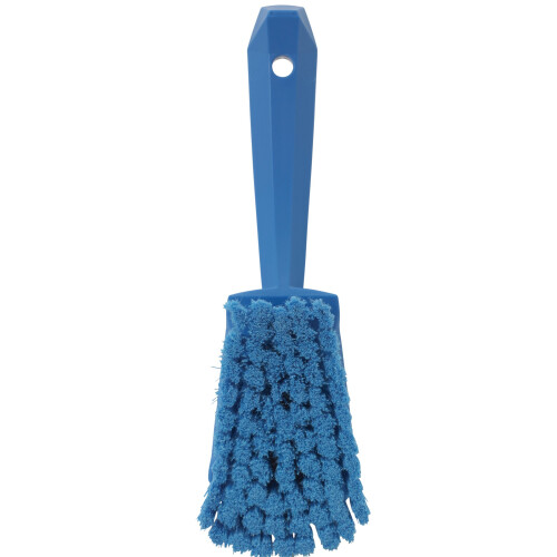 Vikan 41943 Soft/Split Bristles, Washing / Sweeping, Hand Brush, Short Handle, 270mm (Blue) 2