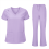 asdoklhq Plus Size Scrubs Γυναικείο Μπλούζα με V-Neck, Άνετη Εφαρμογή, Παντελόνι με Τσέπες και 2