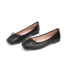 Women's Bow Ballet Flats Comfortable Low Heel Slip-On Shoes