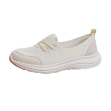 Willtoo Womens Orthopedic Shoes Comfortable Universal Slide Soles Light-Weight Mesh Athletic Slip on Sneakers Beige 8 Wide