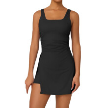 Womens Tennis Dress with Built in Shorts Workout Dress Athletic Mini Sundress Backless Summer Dresses Golf Outfits