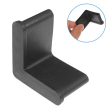 ULTNICE 8Pcs Black Rubber Square Furniture Feet Protectors for Bed Frame Legs