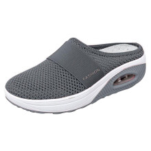 Willtoo Hoshose Wide Shoes for Womens Breathable Mesh Platform Sneakers EVA Cushion Non-Slip Shoes for Nurse Dark Gray US-6.5(EU-37)