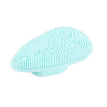 Silicone Face Scrubber Exfoliator Blue 3.15 x 1.85 x 1.14
