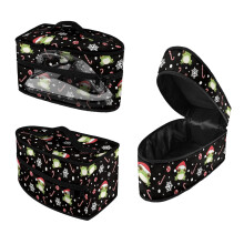 Christmas Frog Bandian Pattern Protective Travel Iron Storage Case Polyester Lightweight with Handle and Zipper, Bag Only