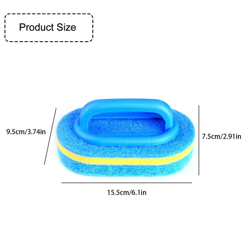 Tabanzhe Cleaning Brush - Hand Tool Three Layer Multi-functional Cleaning Brush with Handle Comfortable Hold Save Time Suitable for Kitchen Bathroom 1