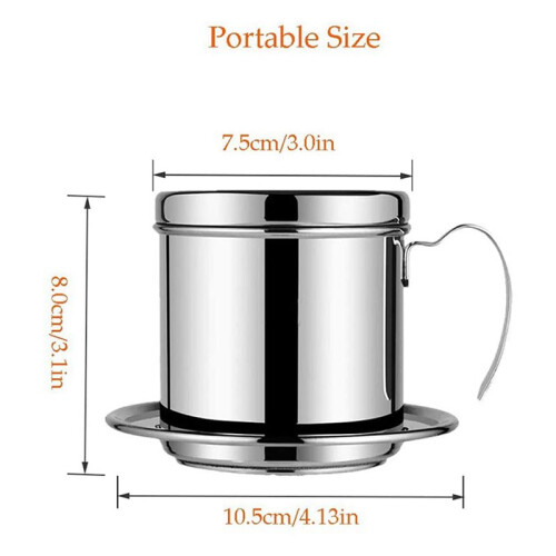 5X Vietnamese Coffee Filter Portable Coffee Press Maker Reusable Phin Infuser Strainer Pot Coffee Drip Brewer 2