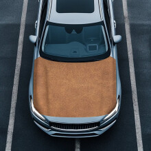 Brown Car Hood Cover Washable Vehicle Hood Protection Portable Car Bonnet Banner Fit for Most Automotive Sedans Trucks, Easy to Install
