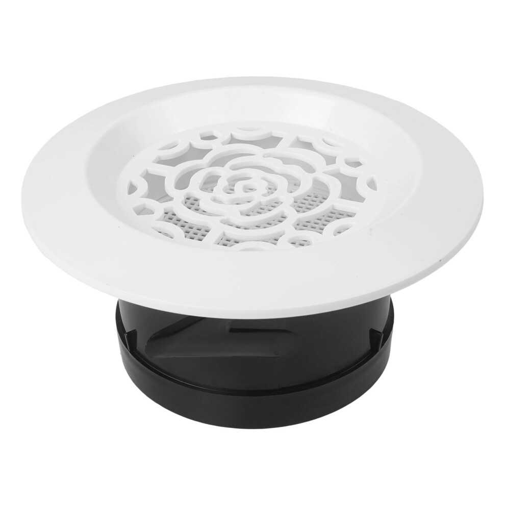 Round Air Vent Ceiling Diffuser Adjustable Abs Ventilation Grille Cover With Dust Screen For Bathroom Kitchen Living Room 75Mm 100Mm 125Mm White 9023022561497