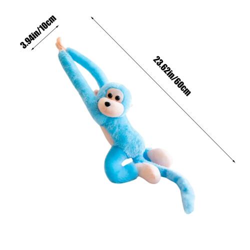 Monkey Plush Toy Blue 23.6 inch Long-Armed Soft Stuffed Doll 2