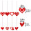 Pendentif décoratif pour la Saint-Valentin, 2D plat 3