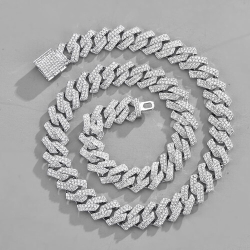 Αλυσίδα Miami Cuban Link Silver Plated 14mm 1