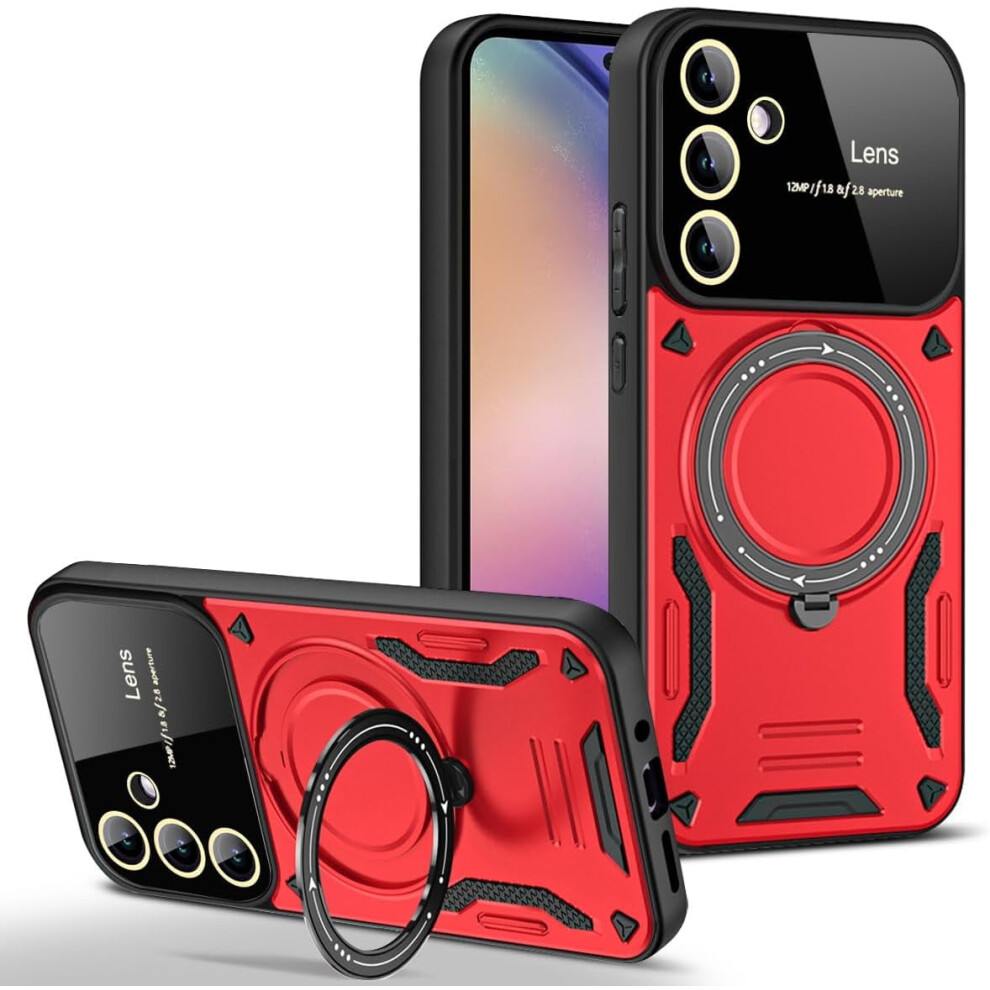 Magnetic Dual-Layer Case For Galaxy S24 Fe: Military-Grade, Kickstand, Lens Protection, Shockproof Â Compatible With Samsung Galaxy S24 Fe 5G (2024, 9023022565488
