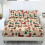 Queen Sheet Set Cooling Beige Dachshund Holiday 3 Pc 1