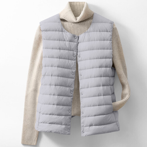 Damen-Steppweste, leicht und warm, Polyesterfüllung 220 g