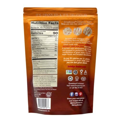 Drizzilicious Cinnamon Mini Rice Cakes with White Chocolaty Drizzle 113g 1