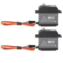 2er Set 40KG RC Digitalservo mit 25T Metallarm für 1/12-1/8 RC-Fahrzeuge