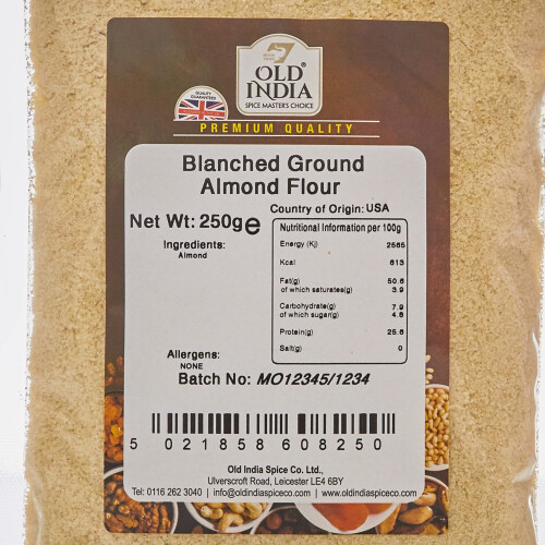 Old India Blanched Ground Almond Flour 250g 1