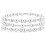 Silver Gold Bead Bracelet Retro Copper Three-Piece Set 5mm 1