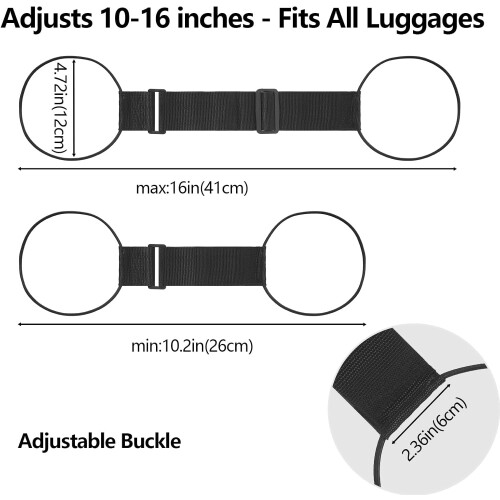Bagagestroppar 2-pack svarta 2