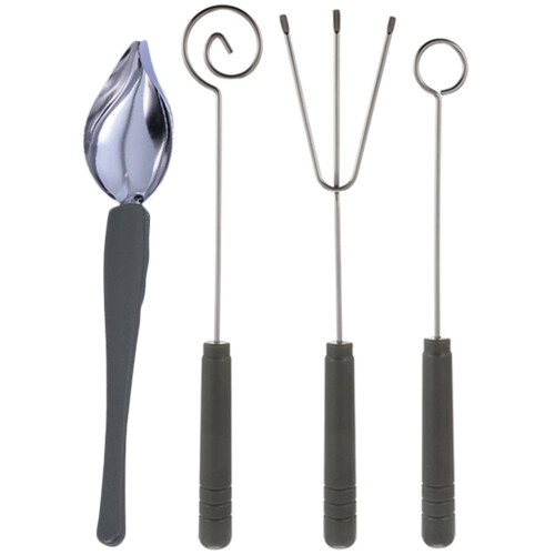 1 Set Drizzling Spoon for Chocolate and Sauce Dispensing Tools with Anti-Rust Technology for Tableware Use