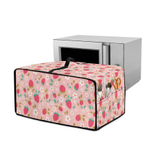 Strawberry Flower Pink Toaster Oven Cover, 18.5"x14.5"x9", Dust-proof & Stain-resistant, Compatible with Most Countertop Toaster Ovens