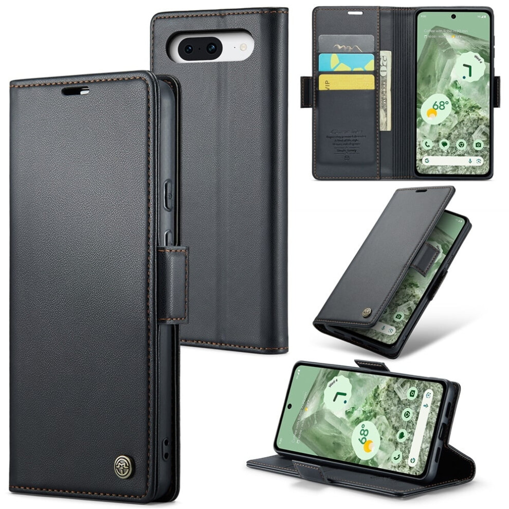 Caseme Leather Wallet Case For Google Pixel 8A Â Rfid Blocking, Magnetic Clasp, Kickstand Folio, Compatible With Google Pixel 8A 9336866723304