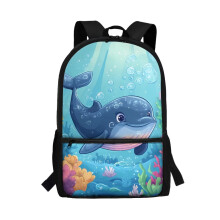 Kids Ocean Shark School Backpack, Padded Straps, Lightweight & Large Capacity, Compatible with Schools, Travel & Sports
