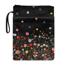 Polyester Fabric Paperback Book Cover for Reader Protector Wrap Bag with Decorative Design Reusable for Hardcover Notebook Bible Journal