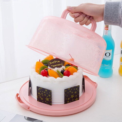 Cake Carrier with Lid & Handle, Fits 8" Cake, Compatible with Refrigerator Storage 2