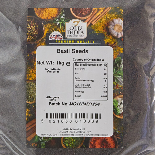 Old India Basil Seeds 1kg 1