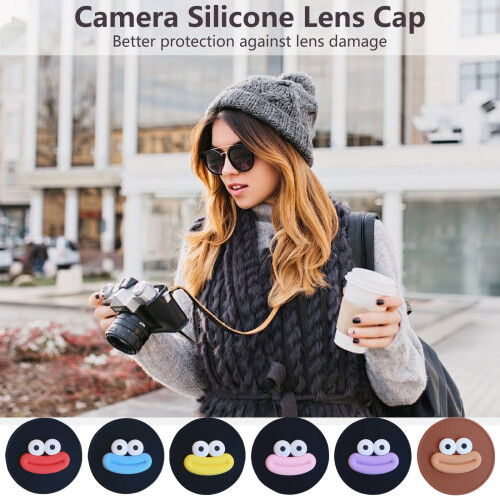Tampas de Lente de Silicone com Design Elegante e Resistente a Impactos para Câmeras 90. 1