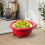 2 Pcs Kitchen Dual layer Draining Basket,Small Fruit Dual Layer Rinser Small Colander Storage Container for Berries,Vegetables,Fruits(Red) 5