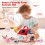 Plush Mini Farm House Set, Interactive Puzzle Sensory Development Detachable Animals Portable Play 4