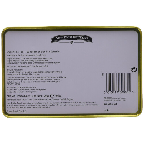New English Teas Teabag Tin, 100-Count 1