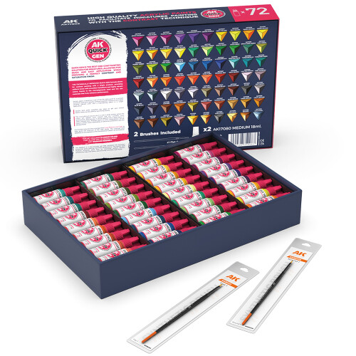 AK Interactive Quick Gen Paint Set 36 Colours Acrylic Paint 17601 1