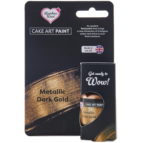 Rainbow Dust Cake Art Paint, Metallic Dark Gold - 25ml 1