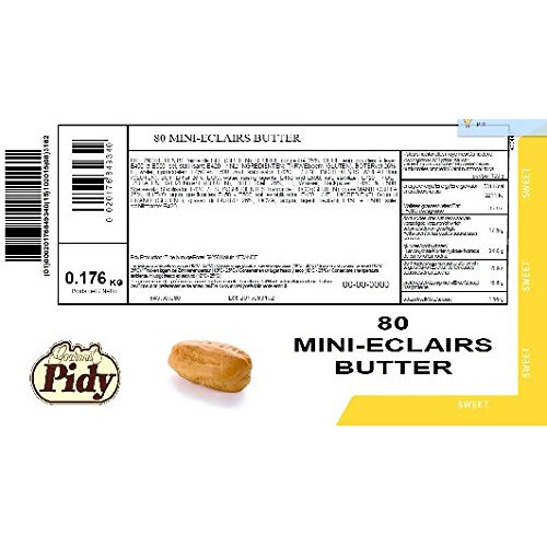 Pidy Mini Eclair Choux Pastry, 5 cm - 80 Portions 1
