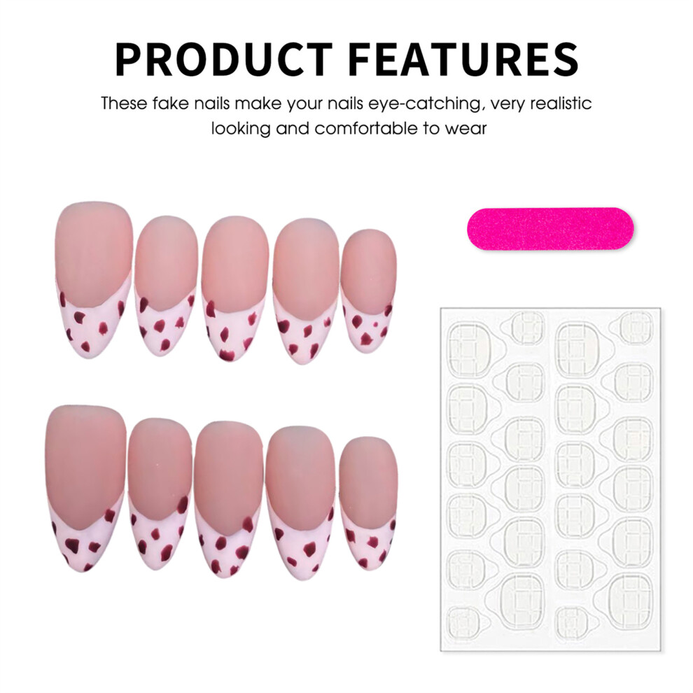 Penghui-Toys Cream (M) 10Pcs Matte Nude False Nails With French Tip Ultra-Flexible Long Lasting Fake Nails For Manicure Lovers And Beauty Blogg