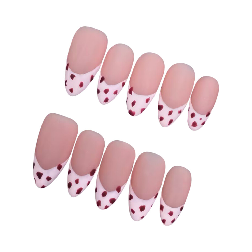 Penghui-Toys Cream (L) 10Pcs Matte Nude False Nails With French Tip Ultra-Flexible Long Lasting Fake Nails For Manicure Lovers And Beauty Blogg