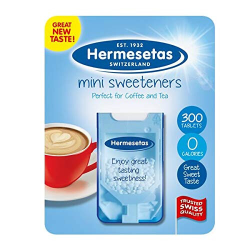 Hermesetas Mini Sweetener Tablets (Pack of 6, Total 1800) 1