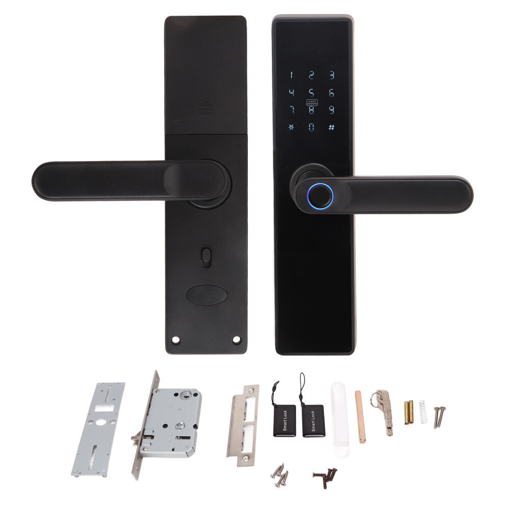 Remote Unlock Smart Door Lock Fingerprint Smart Lock With Handle Touchscreen Digital Front Door Lock Tuya Access Waterproof Lock Module Keyless Entry 9551475244235
