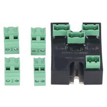 Bloque de terminales PCB de una fila, 2 posiciones, paso de terminales de 5,08 mm, material: metal y plástico, tensión nominal: 300 V, 15 A, bloque
