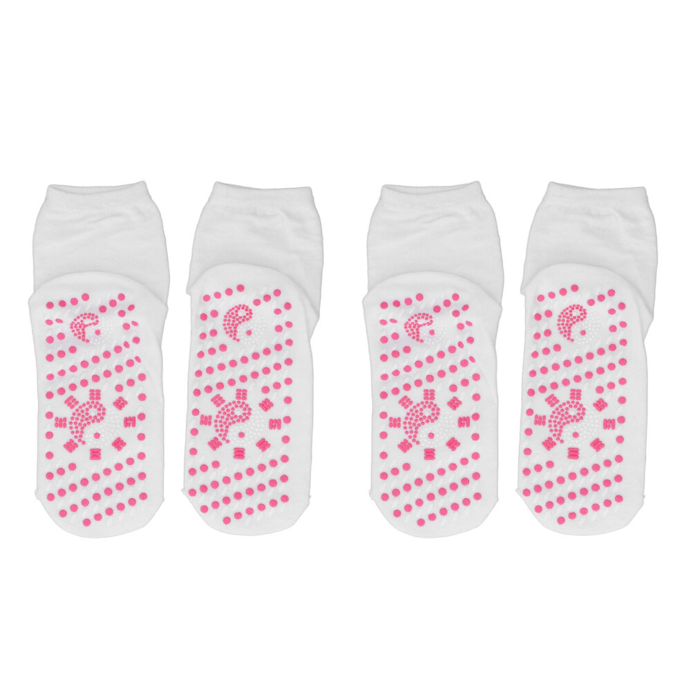 Pressure Point Marked Reflexology Zones Foot Massage Socks Promote Blood Circulation Improve Healthy Self Heating Socks Tourmaline Design Warm Heated