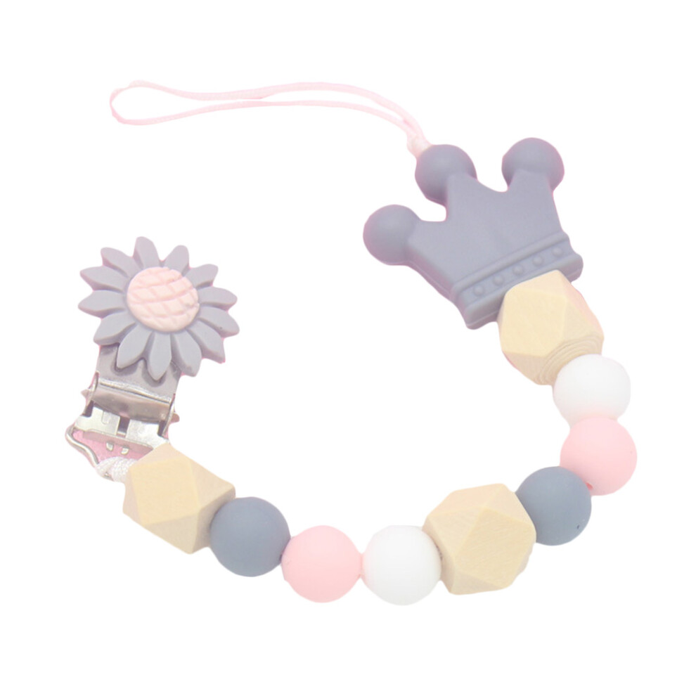 Customized Pacifier Clip With Name Personalized Pacifier Holder Leash Food Grade Silicone BPA Free Easy To Clean Adorable Sunflower Design